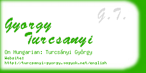 gyorgy turcsanyi business card